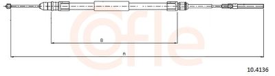 Cable Pull, parking brake COFLE 10.4136