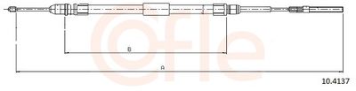 Cable Pull, parking brake COFLE 10.4137
