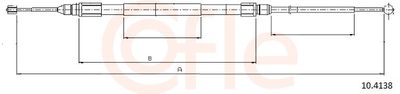 Cable Pull, parking brake COFLE 10.4138