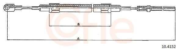 COFLE 10.4152 Cable Pull, parking brake