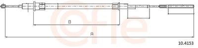 Cable Pull, parking brake COFLE 10.4153