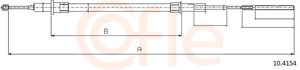 COFLE 10.4154 Cable Pull, parking brake