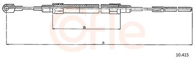 Cable Pull, parking brake COFLE 10.415