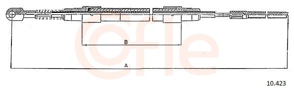 COFLE 10.423 Cable Pull, parking brake