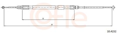 Cable Pull, parking brake COFLE 10.4232