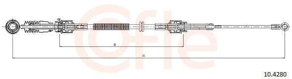 COFLE 10.4280 Cable Pull, manual transmission