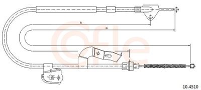 Cable Pull, parking brake COFLE 10.4510