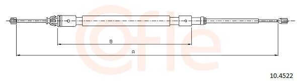 COFLE 10.4522 Cable Pull, parking brake