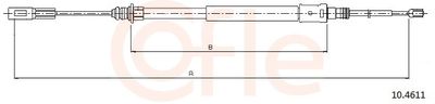 Cable Pull, parking brake COFLE 10.4611