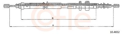 Cable Pull, parking brake COFLE 10.4652
