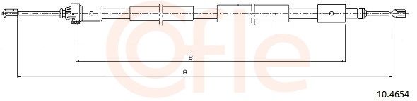 COFLE 10.4654 Cable Pull, parking brake