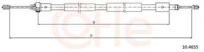 Cable Pull, parking brake COFLE 10.4655