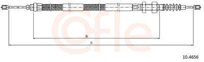 Cable Pull, parking brake COFLE 10.4656
