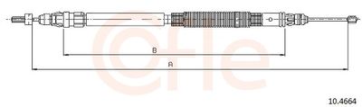 Cable Pull, parking brake COFLE 10.4664