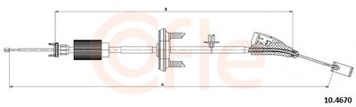 Cable Pull, parking brake COFLE 10.4670