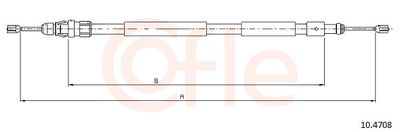 Cable Pull, parking brake COFLE 10.4708