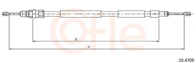 Cable Pull, parking brake COFLE 10.4709