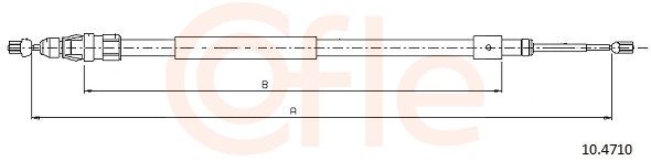 COFLE 10.4710 Cable Pull, parking brake