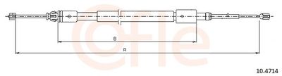 Cable Pull, parking brake COFLE 10.4714