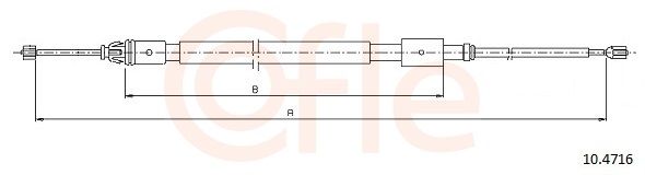 COFLE 10.4716 Cable Pull, parking brake