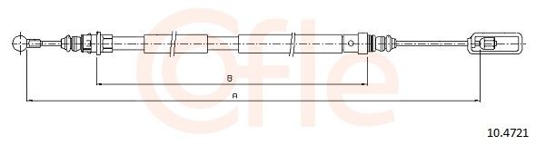 COFLE 10.4721 Cable Pull, parking brake