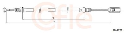 Cable Pull, parking brake COFLE 10.4721