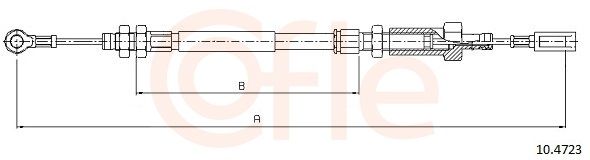 COFLE 10.4723 Cable Pull, parking brake