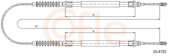 COFLE 10.4725 Cable Pull, parking brake