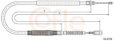 Cable Pull, parking brake COFLE 10.4728
