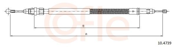 COFLE 10.4739 Cable Pull, parking brake
