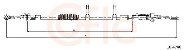 COFLE 10.4740 Cable Pull, parking brake