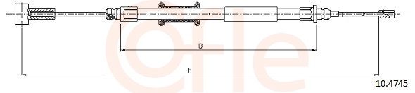 COFLE 10.4745 Cable Pull, parking brake