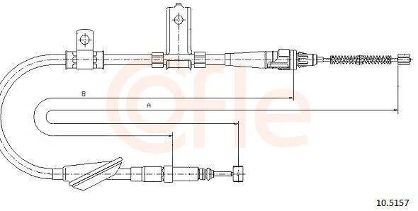 COFLE 10.5157 Cable Pull, parking brake