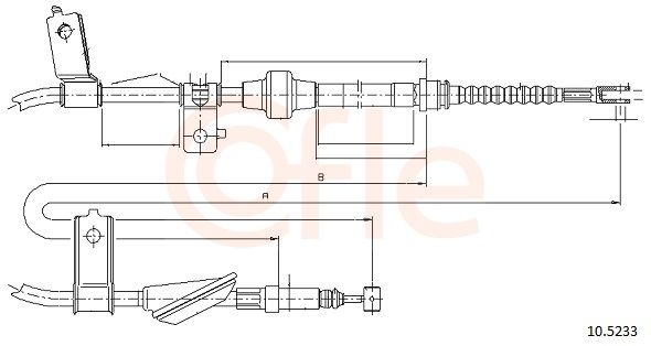 COFLE 10.5233 Cable Pull, parking brake