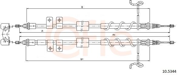 COFLE 10.5344 Cable Pull, parking brake