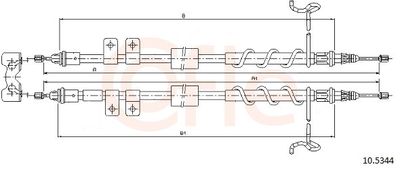 Cable Pull, parking brake COFLE 10.5344