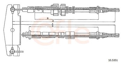 Cable Pull, parking brake COFLE 10.5351