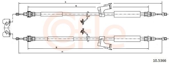 COFLE 10.5366 Cable Pull, parking brake