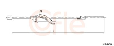 Cable Pull, parking brake COFLE 10.5369