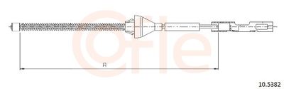 Cable Pull, parking brake COFLE 10.5382