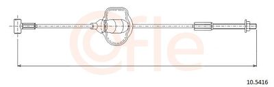 Cable Pull, parking brake COFLE 10.5416