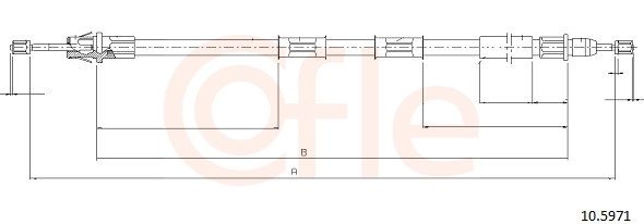 COFLE 10.5971 Cable Pull, parking brake