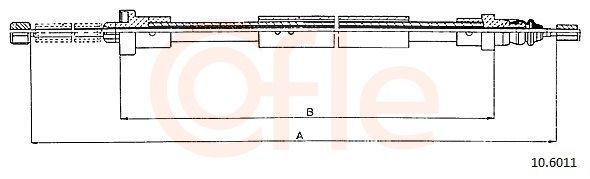 COFLE 10.6011 Cable Pull, parking brake