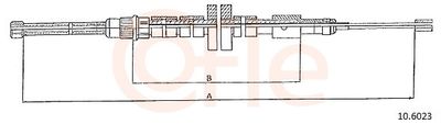 Cable Pull, parking brake COFLE 10.6023