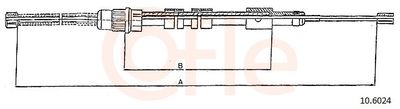 Cable Pull, parking brake COFLE 10.6024