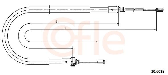 COFLE 10.6035 Cable Pull, parking brake