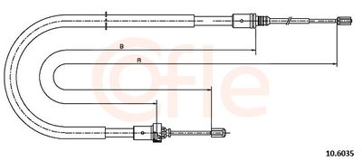 Cable Pull, parking brake COFLE 10.6035