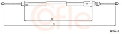 Cable Pull, parking brake COFLE 10.6215