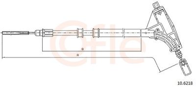 Cable Pull, parking brake COFLE 10.6218