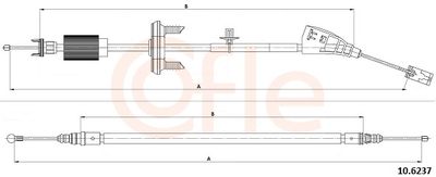 Cable Pull, parking brake COFLE 10.6237